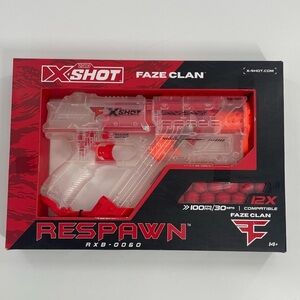 NWT Zuru X-Shot - Chaos Respawn Faze - Transparent Ball Blaster with 12 Balls